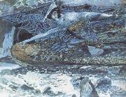 Mikhail Vrubel The Demon Carried off (mk19) oil painting artist